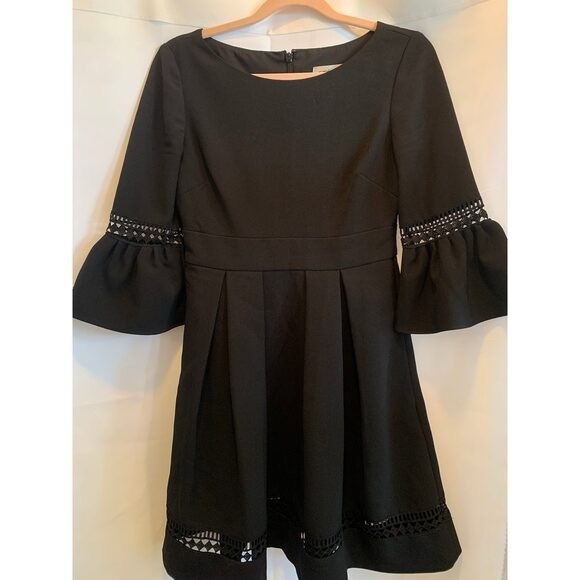 Eliza J Black Bell Sleeve Dress Sz 0P - Picture 2 of 4